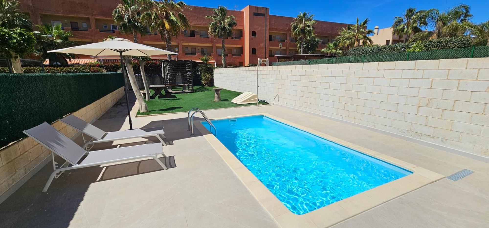 Homes Of Spain, Apartamentos Paraiso Vera Playa, Fatu Hiva, Bajo A Con Piscina Privada En Jardin Privado, Primera Linea De Playa, Wifi Exteriör bild